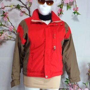 OBERMEYER DELANEY INSULATED Coat RED AND TAN Size Juniors XL